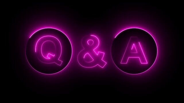 Question and Answer with speech bubbles and the letters Q and A, FAQ sign. Chat speech bubble and chart. 4K Video motion graphic animation. 