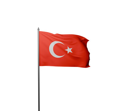 flag of turkey isolated