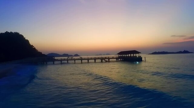 Blue hour sunrise on Redang Island.