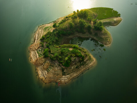 Stunning Aerial View of Kaptai Lake and Iland