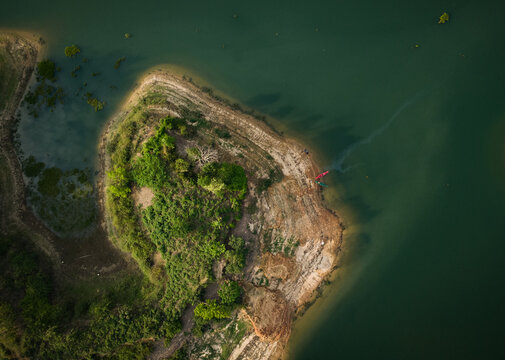 Stunning Aerial View of Kaptai Lake and Iland