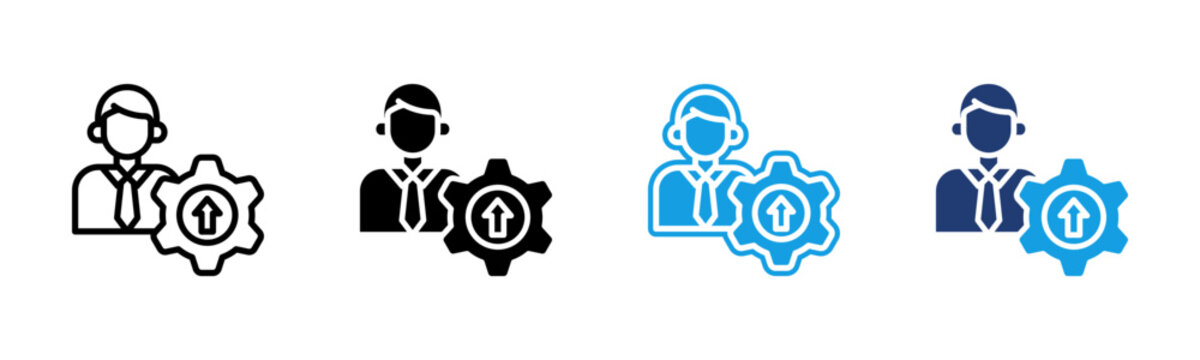 Skill Development icon multiple style collection