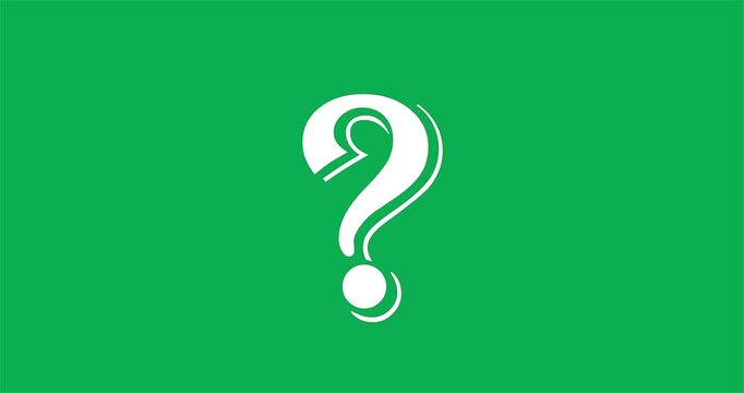 Green Screen Question Mark Animation on Chroma Key Background, FAQ and Mystery Symbol Motion Graphic for YouTube Videos, Educational Content, Quiz Shows, Presentation and Social Media