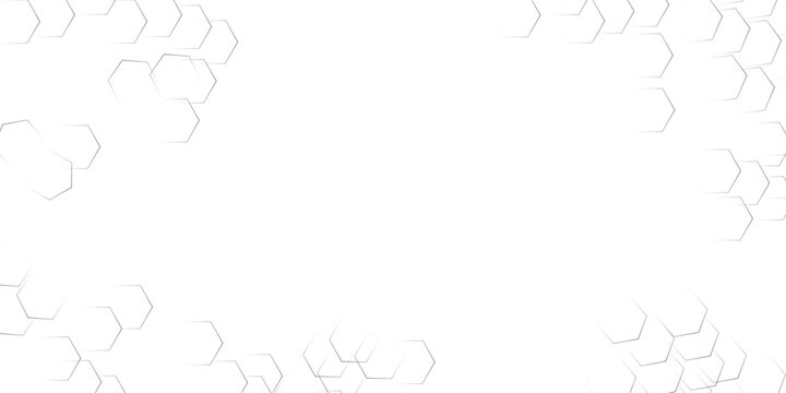 Gray stroke hexagon like honeycomb seamless geometric polygonal repeatable pattern abstract monochrome element vector illustrator design in white background used as wallpaper, business card etc.