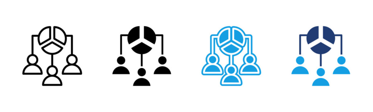 User Segmentation icon multiple style collection