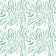 Fototapeta premium Seamless abstract textured pattern. Simple background with green, white texture. Digital brush strokes. Lines, stains. Design for textile fabrics, wrapping paper, background, wallpaper, cover.