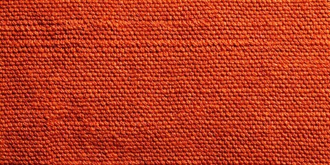 Fototapeta premium Close-up textured weave of a tightly woven, rough orange fabric
