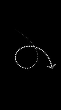 Animated Dotted Circle Arrow Path, Rotation Cycle Motion Trail Loop Animation