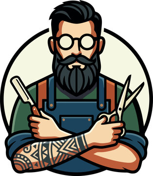 logo parrucchiere uomo e donna 012
