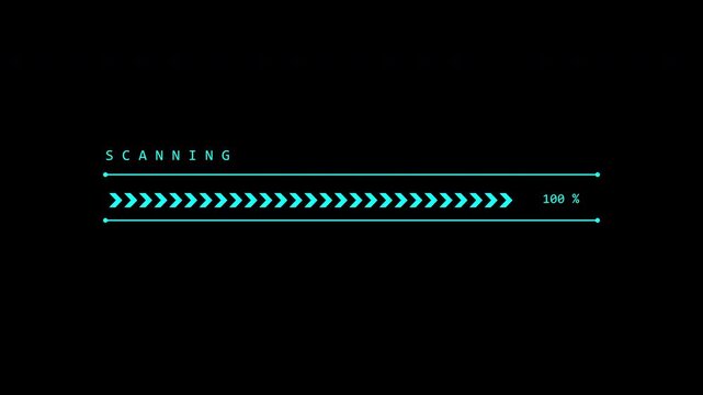 Cyan System Scan Progress Bar Alpha Overlay