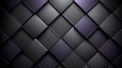 Naklejka premium Textured tiles form a stylish pattern showcasing shades of black and purple in harmony