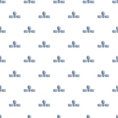 Fototapeta premium Seamless pattern featuring multiple orbiting communication satellites on a clean white background