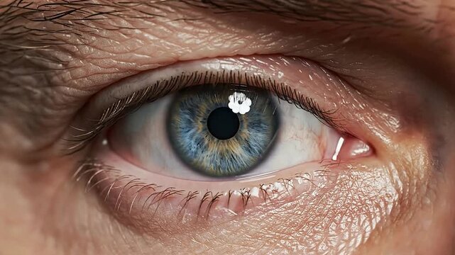 High-Quality 4K CGI Visualization Of Human Eye Detailing Eye Strain Recovery Suitable For Medical And Health Educational Purposes