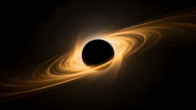 Black hole with glowing accretion disk