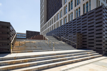 Modern office building exterior with steps © jeson