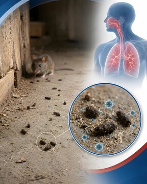 Rodent borne disease public health alert news background
