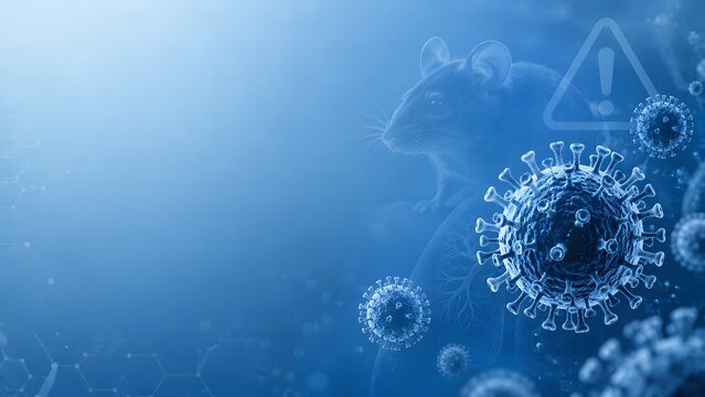 Rodent borne disease public health alert news background
