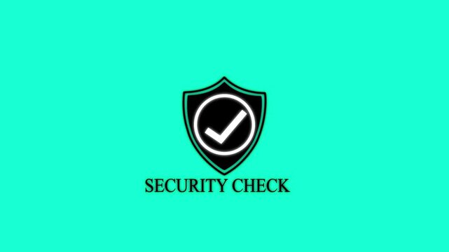 Security check shield with checkmark animation on dark background security trust badge and protection concept 4k motion graphickeywords:
