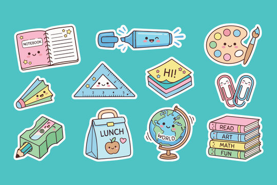 Cute back to scholl Sticker Pack