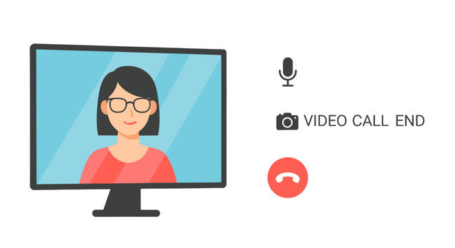 End of video call on computer screen.