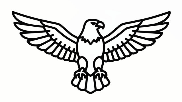 American eagle vector illustration spreads wings boldly outdoors freely standing