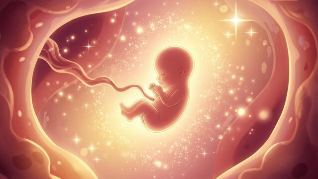 Fetal development in womb