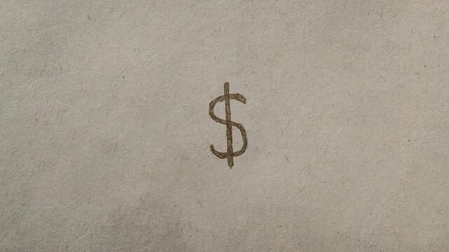 frame by frame dollar symbol animation with background texture
