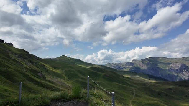 Peaceful Alpine Nature and Hiking Scenery in Switzerland