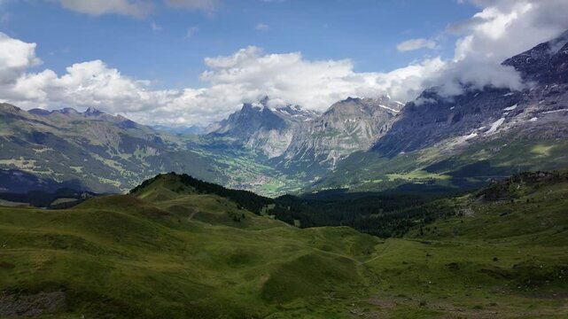 Eiger, Jungfrau, M&ouml;nch, Breathtaking Alpine Peaks from M&auml;nnlichen Hiking Trail
