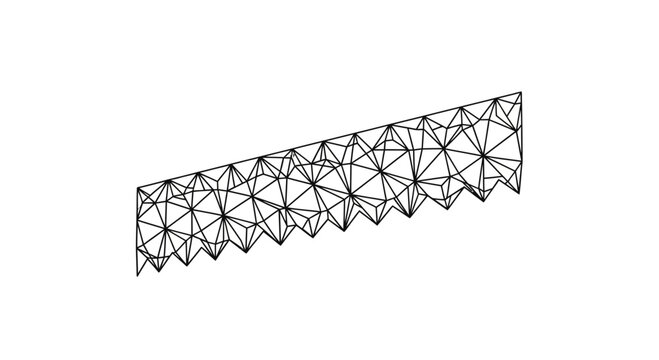 Abstract Geometric Triangular Mesh Wireframe Structure