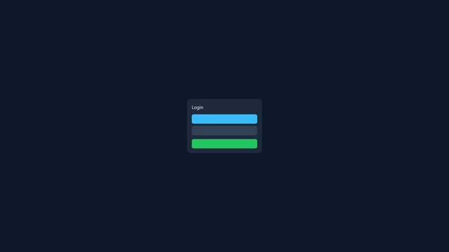 Clean and modern user login interface design for secure digital access. Minimalist web form for authentication, ideal for applications and online platforms with a dark theme