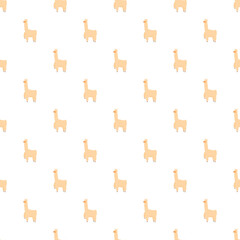 Fototapeta premium Cute cartoon animal llama creating a fun repeating seamless pattern