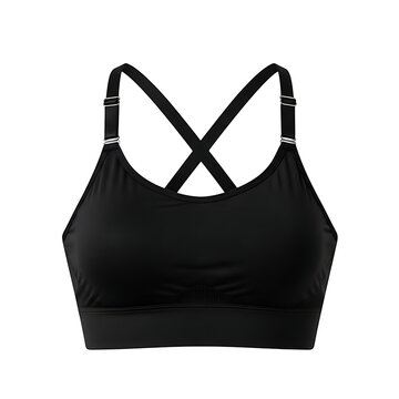 Black strapless bra with thin straps on side