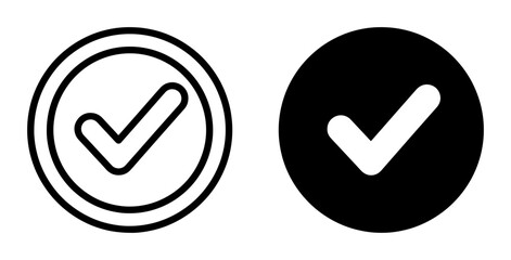 Check Mark Icons, Approval Symbols, Success Signs, Simple Vector Graphics © DesignHost