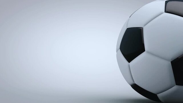 Soccer ball isolated on white background with soft shadow