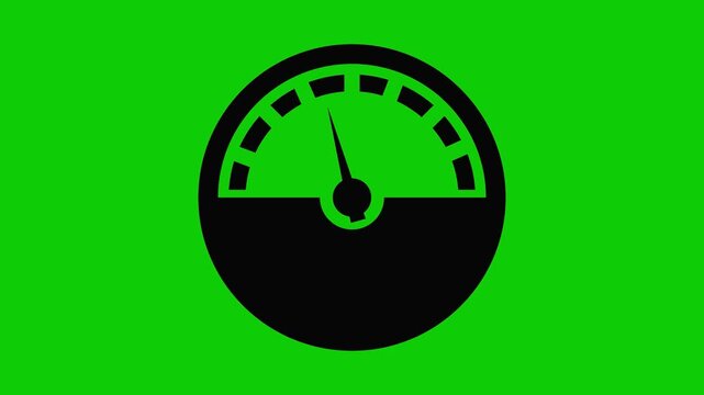 Speedometer icon on green background