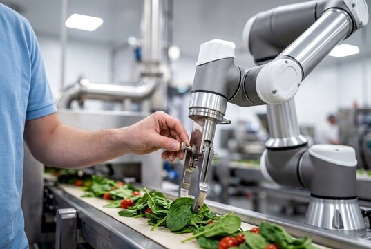 Human Hand Calibrating Robotic Arm for Precision Food Processing and Quality Control