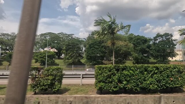 Train view of Suburban Kuala Lumpur, Malaysia