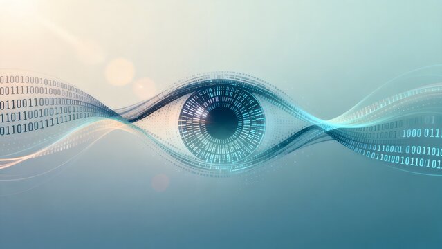 Digital eye with binary code