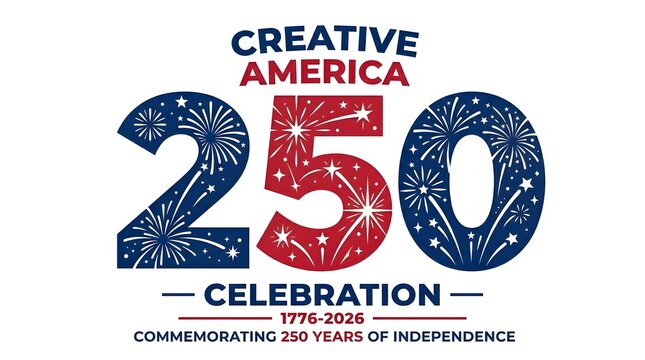 Creative america 250th anniversary celebration logo
