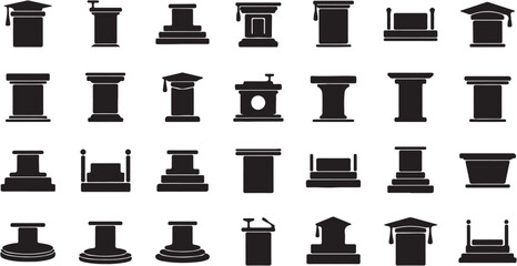Collection of various chess pieces. © ulvaamelia