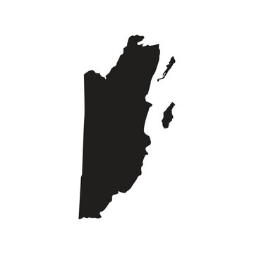 belize map silhoutette Suitable for posters and web icons