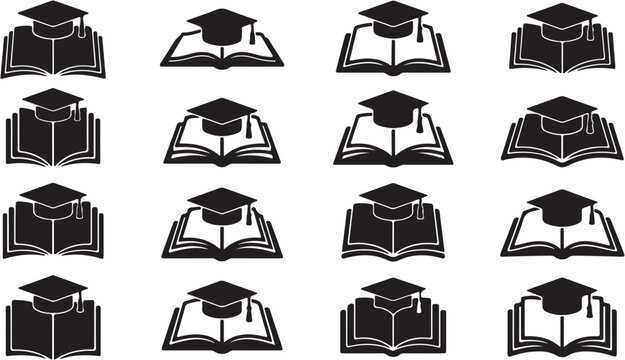 Graduation Cap on Open Books.