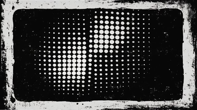 Abstract Halftone Dot Pattern Transition Animation
