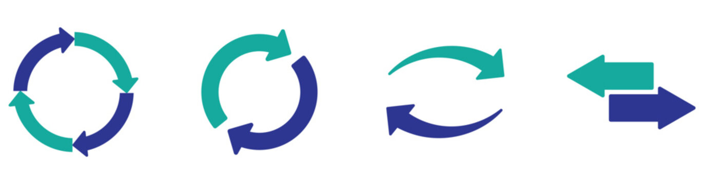 Refresh and Synchronization Arrow Icon Set