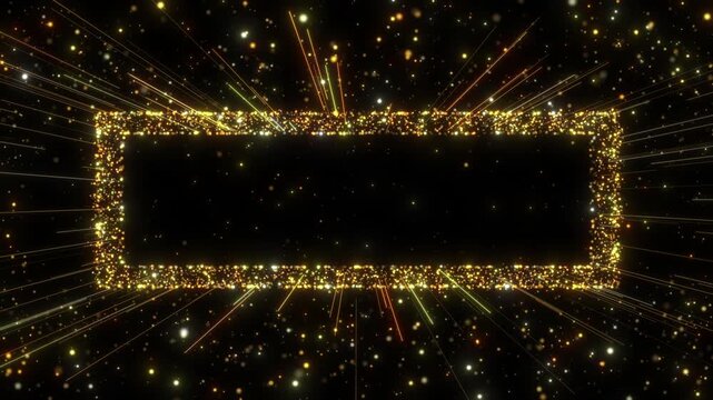 shiny gold title opener animation background