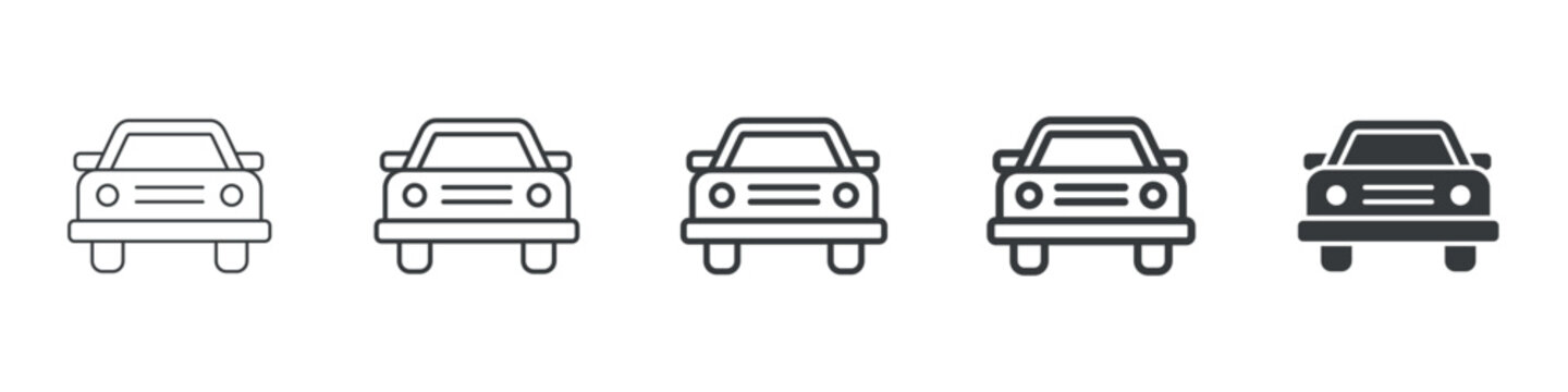 Car Different Icon Set Simple Style Collection