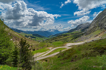 Fototapeta premium Printemps au Grand-Bornand, , Haute-Savoie, France