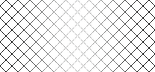 Seamless Black and White Diamond Grid Pattern - Minimalist Geometric Criss Cross Line Background Texture © MindVision