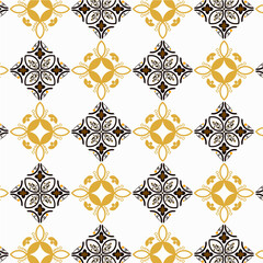 Obraz premium Elegant Golden Batik Geometric Seamless Pattern Design